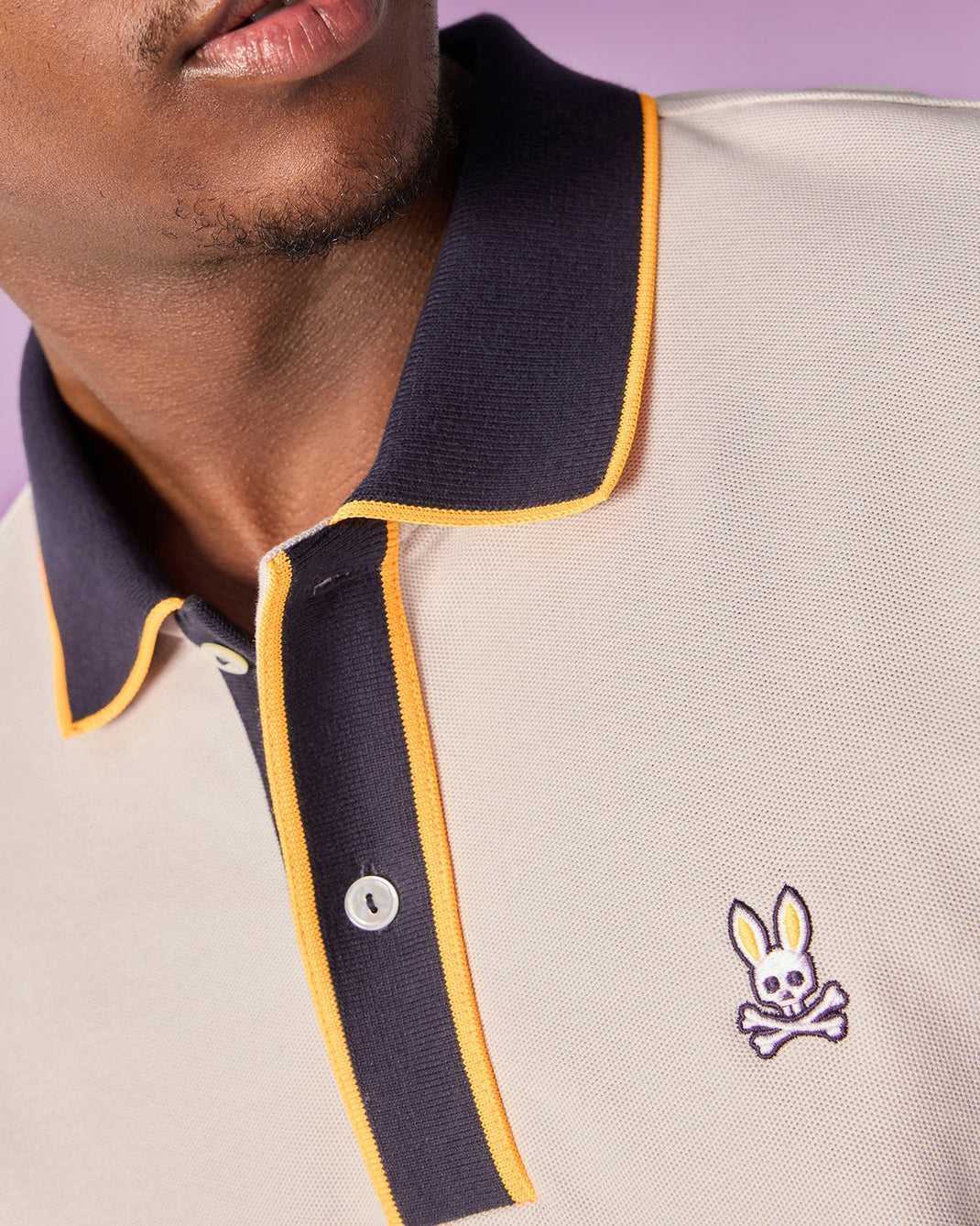 Polos Psycho Bunny Dallas Pique Polo Shirt Pearl Homme | YWH-49978000